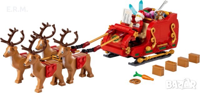 Lego 40499 Шейната на Дядо Коледа Santa`s Sleigh – SEASONAL, снимка 3 - Колекции - 43163444