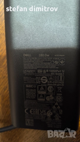 Dell GaN Laptop Charger 180W Watt Barrel 7.4mm tip AC адаптер за захранване - LA180PM210, , снимка 10 - Лаптоп аксесоари - 52192778