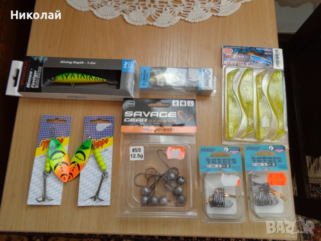 Тройни куки,воблери,блесни,силикони,джиг глави и др.