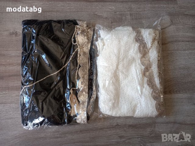 РАЗПРОДАЖБА НА БАНСКИ И ПЛАЖНО ОБЛЕКЛО Плажно парео в бял и черен цвят , снимка 3 - Бански костюми - 29486608