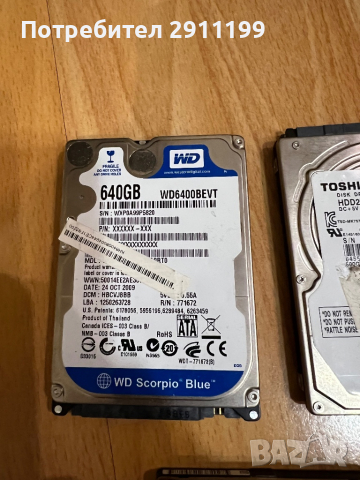 Лот хард дискове, снимка 2 - Твърди дискове - 44881320