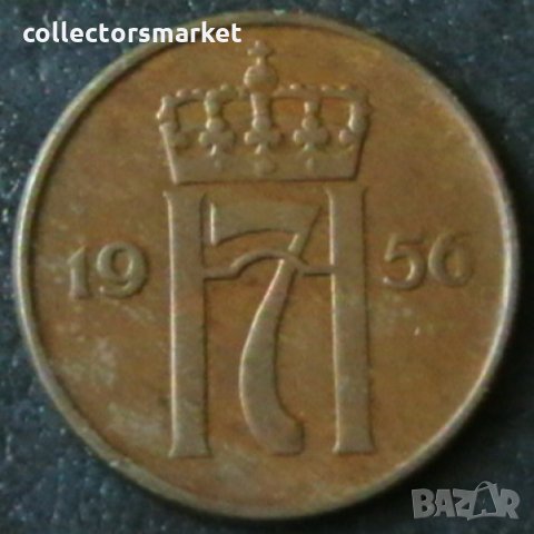 5 йоре 1956, Норвегия, снимка 2 - Нумизматика и бонистика - 28399189