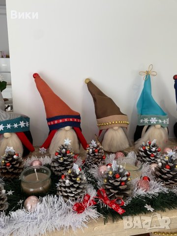 Коледна украса свещник гном, снимка 10 - Декорация за дома - 42931587