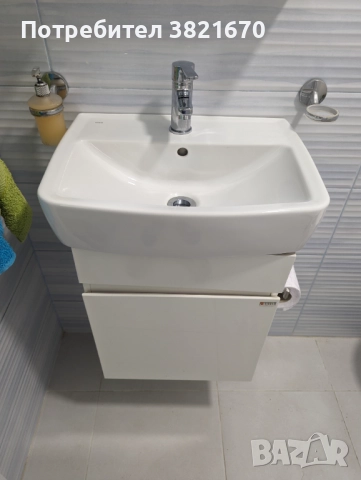 Шкаф за баня с умивалник + батерия и шкаф за баня с огледало