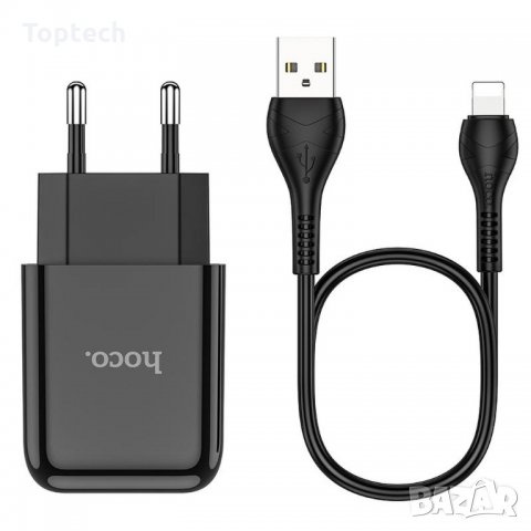 HOCO зарядно за пътуване USB + кабел Type C, Micro или Lightning 2A N2 Vigor, снимка 8 - Оригинални зарядни - 33077882