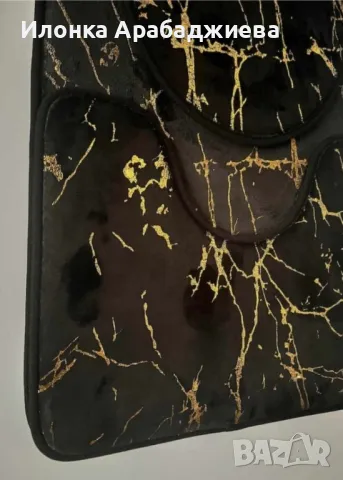 Комплект от 3 неплъзгащи се килимчета,мраморна визия, снимка 1