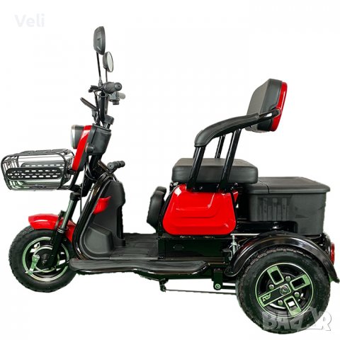 Електрическа триколка дву-триместна С-1 750W RED нов модел 2024 год., снимка 3 - Мотоциклети и мототехника - 36634020