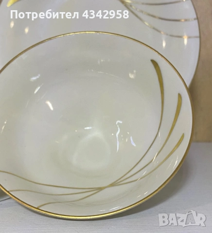 Винтажна порцеланова чаша с чинийка Schwarzenhammer, Германия (1949–1952 г.)  , снимка 3 - Антикварни и старинни предмети - 53499297