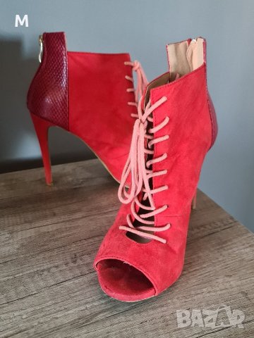 Уникални дамски обувки на ток с връзки , снимка 3 - Дамски обувки на ток - 43941209