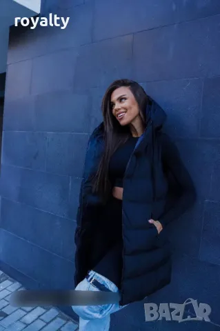 Дълъг дамски елек със силиконова вата Различни цветове , снимка 4 - Елеци - 48999074