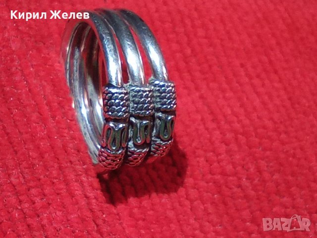 СТАР СРЕБЪРЕН РЕТРО ПРЪСТЕН ВИСОКА ПРОБА СРЕБРО МАЙСТОСКИ - Тип КРАЛСКА ПЛЕТКА ОРНАМЕНТИКА 27349, снимка 4 - Антикварни и старинни предмети - 36797995