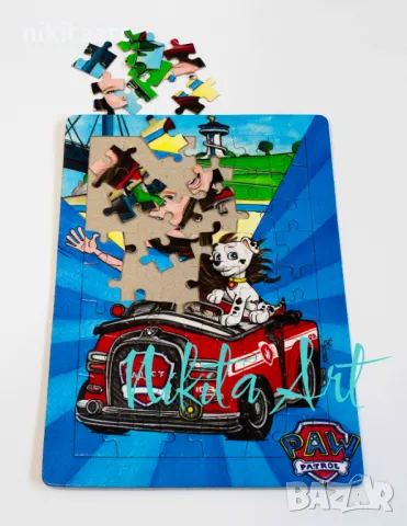 Пъзел с карикатура ръчно рисувана, снимка 5 - Пъзели - 50005188