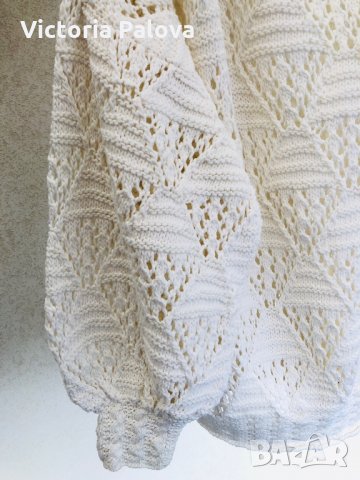 Актуална блуза с модерни ръкави млечен цвят А&А., снимка 7 - Блузи с дълъг ръкав и пуловери - 28303744