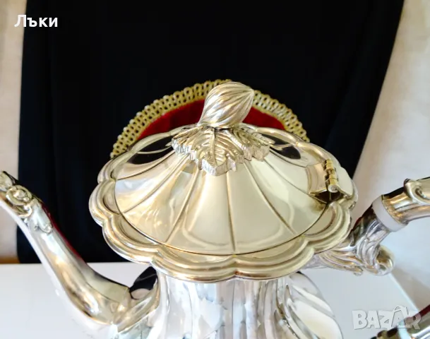 Посребрена кана 1.5 кг.,уникален дизайн,барок. , снимка 4 - Антикварни и старинни предмети - 50259768