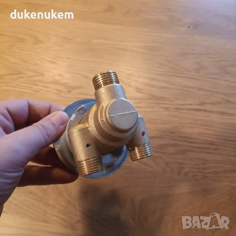 Термостатичен смесител за душ, 3-пътен, месинг, 30–50°C, снимка 11 - Смесители - 52694797