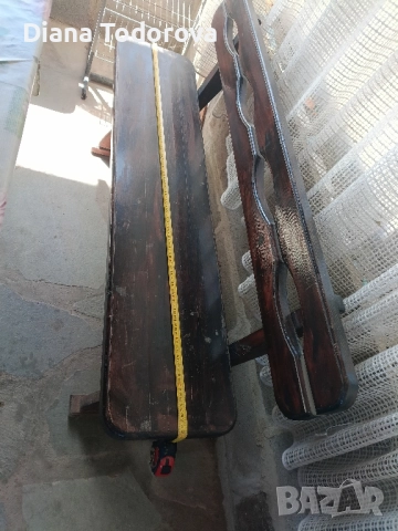 продавам дървена маса с две единични пейки е една двойна ъглова пейка, снимка 17 - Маси - 51533427