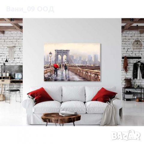 45×140см Картина "Дъждовен ден"