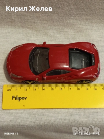 Метална количка Ferrari много красива за КОЛЕКЦИЯ ДЕКОРАЦИЯ 48746, снимка 6 - Колекции - 53573232