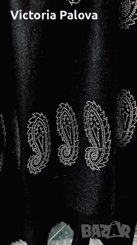 Луксозен голям вълнен шал с блестящи камъчета, снимка 7 - Шалове - 52932409