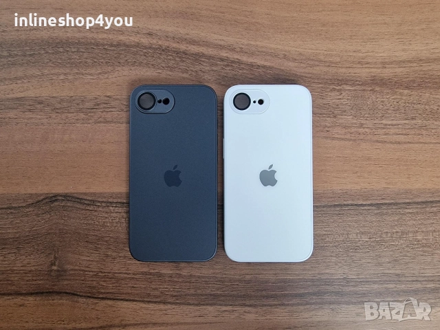Матов Стъклен Кейс за Apple iPhone 16e - Различни цветове, снимка 2 - Калъфи, кейсове - 51703410