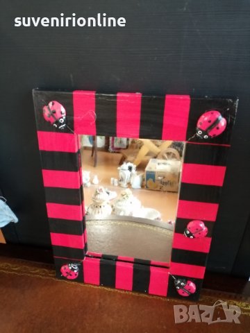 Огледало с дървена рамка , снимка 3 - Огледала - 36813195