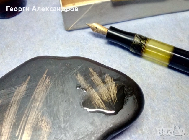 ЗЛАТНО ПЕРО 14К ЗЛАТО 585 Стара Немска ПИСАЛКА RONA GOLD от 1930-40г., снимка 7 - Колекции - 53480260