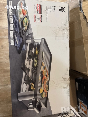 Раклет грил WMF, термостат, двулицева плоча, 1500 w, инокс, снимка 1
