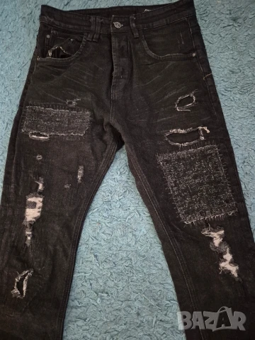  мъжки черни дънки Радис, снимка 2 - Дънки - 50706211