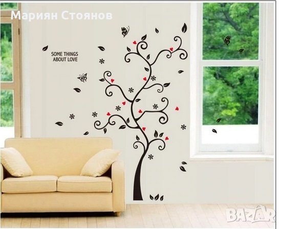 Стикер за стена дърво декорация плакат рамка за семейни снимки дом стая, снимка 5 - Декорация за дома - 32323900