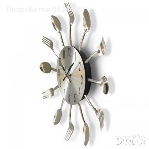 Модерен кухненски стенен часовник вилици и лъжици Декор за кухня, снимка 11 - Стенни часовници - 39975834