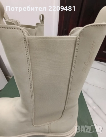 Дамски боти Chelsea 'The Ines' бежово, снимка 4 - Дамски боти - 52681333