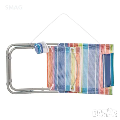 Плажен стол с цветни райета и възглавница 70x48x78 см S_1200958, снимка 5 - Къмпинг мебели - 50045567