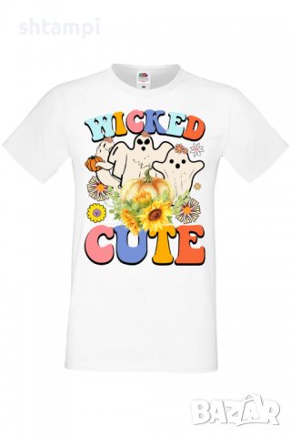 Мъжка тениска Wicked cute,Halloween,Хелоуин,Празник,Забавление,Изненада,Обичаи,, снимка 2 - Тениски - 38137624