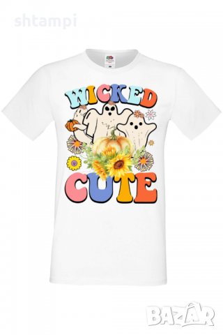 Мъжка тениска Wicked cute,Halloween,Хелоуин,Празник,Забавление,Изненада,Обичаи,, снимка 2 - Тениски - 38137624