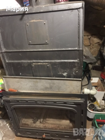 Камина 35кв на дърва Prity за вграждане с водна риза, снимка 2 - Камини - 52839356