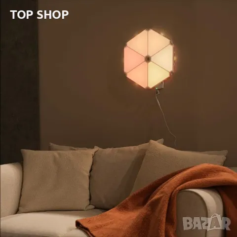 ValueLights Smart RGBIC триъглни панели, DIY LED светлини, 6 броя, снимка 7 - Лед осветление - 49488038