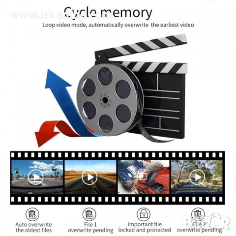 FULL HD DVR Видеорегистратор с две камери - МОДЕЛ А10, снимка 7 - Аксесоари и консумативи - 37980132