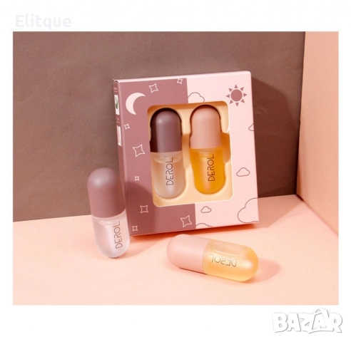 Комплект балсами за грижа за устни за ден и нощ 