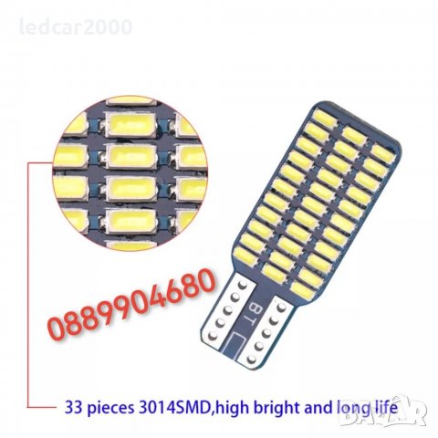 Лед крушки едностранни  LED Т10 CANBUS , снимка 5 - Аксесоари и консумативи - 37174995