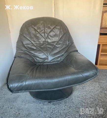 Кожен фотьойл, снимка 3 - Дивани и мека мебел - 52811807