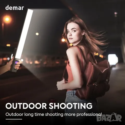 LED видео светлина, димируема 3000-6000K, 6600mAh и регулируем статив, снимка 5 - Чанти, стативи, аксесоари - 48213019