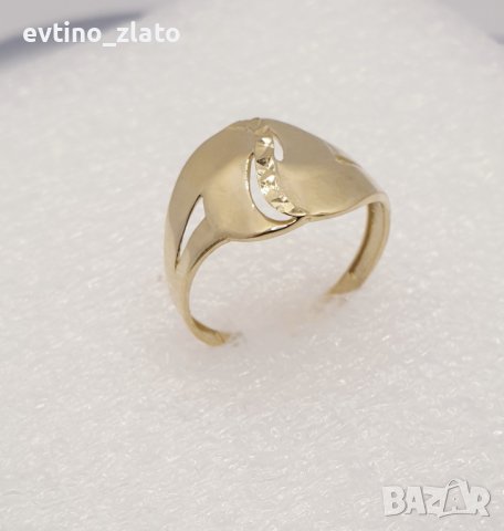 Дамски плътни златни пръстени, снимка 2 - Пръстени - 38540702