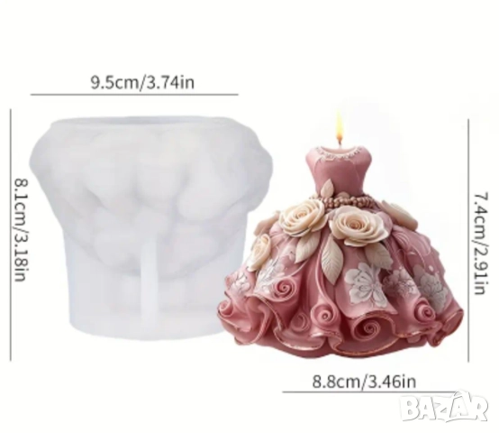 Молд сватбена/абитуриентска рокля , снимка 6 - Форми - 52072723