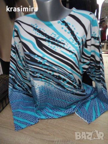 меки блузки в четири десен-големи размери , снимка 2 - Блузи с дълъг ръкав и пуловери - 38734712