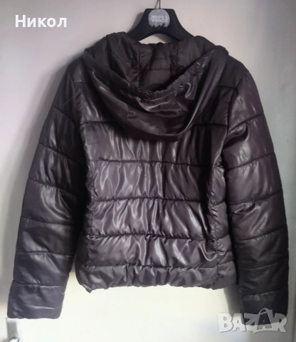 Зимно яке с качулка, Тъмно сиво, снимка 3 - Якета - 52793524