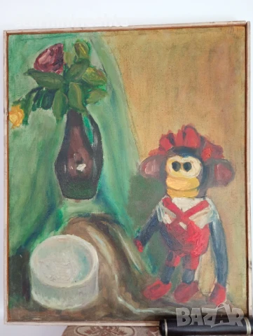 стара картина масло платно старинна картина 