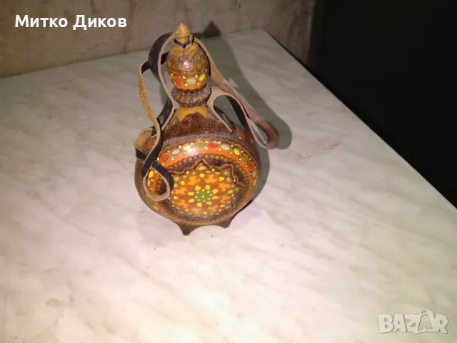 Бъклица от соца нова с каишка естествена кожа 250млл  Н-190мм и 110х57мм