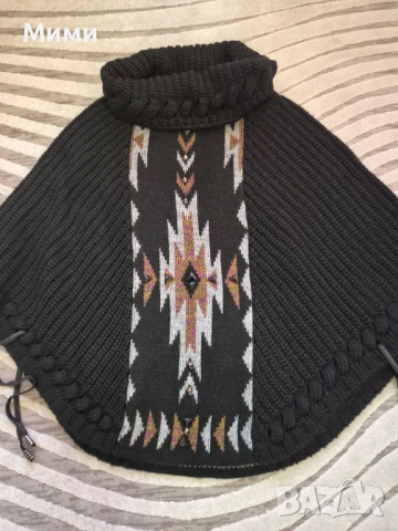 Красиво топло пончо, снимка 5 - Жилетки - 53149771