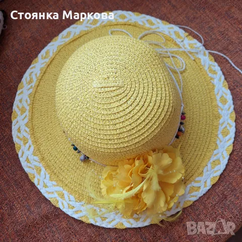 Красиви летни капели с цветя, снимка 2 - Шапки - 48973473