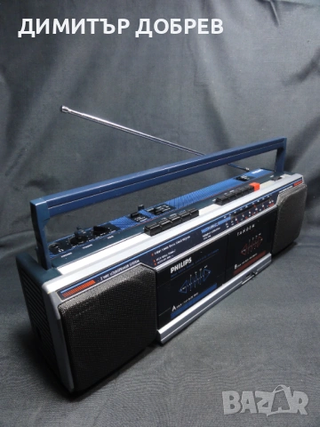 СТАР РЕТРО ДВУКАСЕТЪЧЕН РАДИО КАСЕТОФОН PHILIPS D8069/01, снимка 3 - Радиокасетофони, транзистори - 53273770